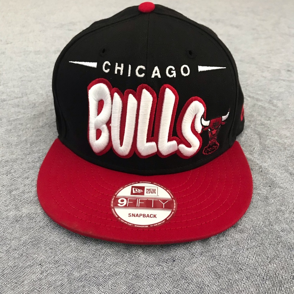 Chicago Bulls red and black SnapBack hat